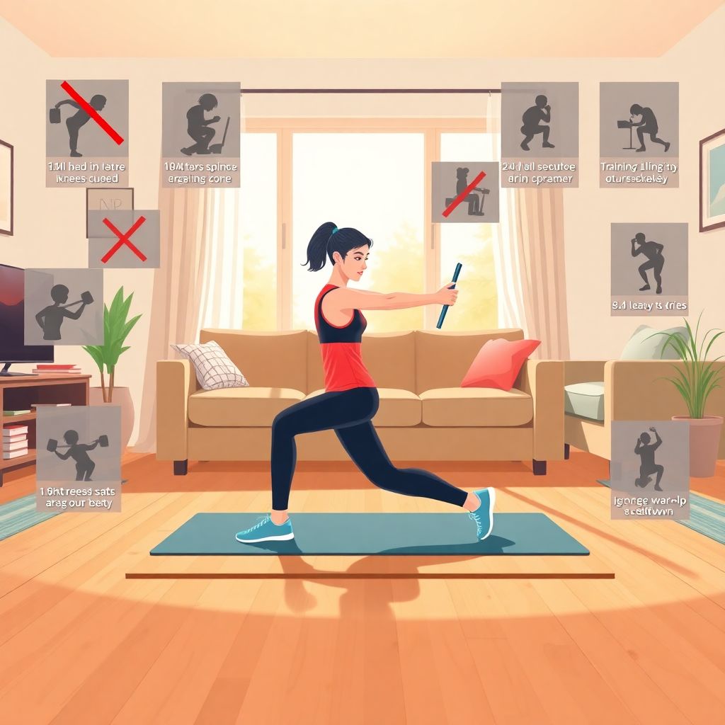 Техника безопасности в домашних тренировках и онлайн-занятиях для здоровья